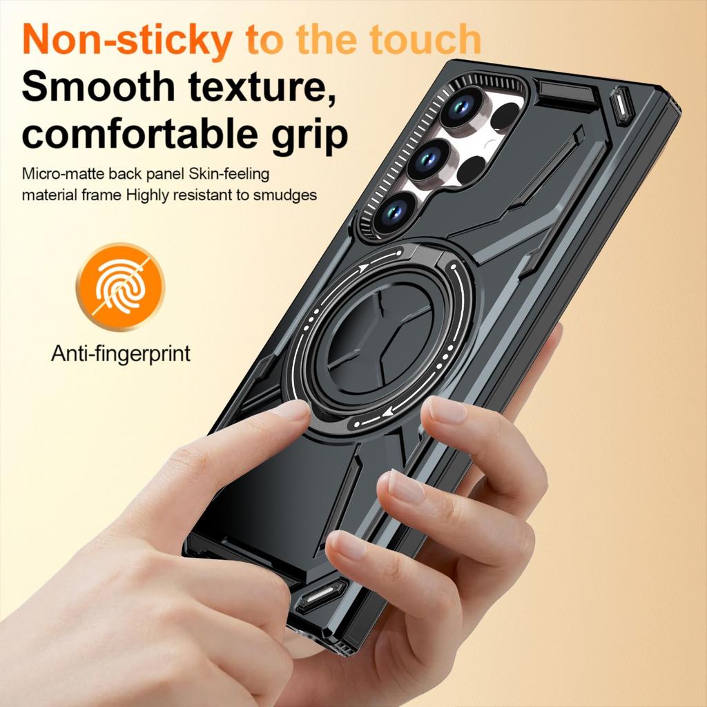 Phone Case for Samsung Galaxy S25 FE S26 Ultra S24 S23 S22 Plus A17 A07 A26 A36 A56 A06 A16 Magnetic Kickstand Protective Cover