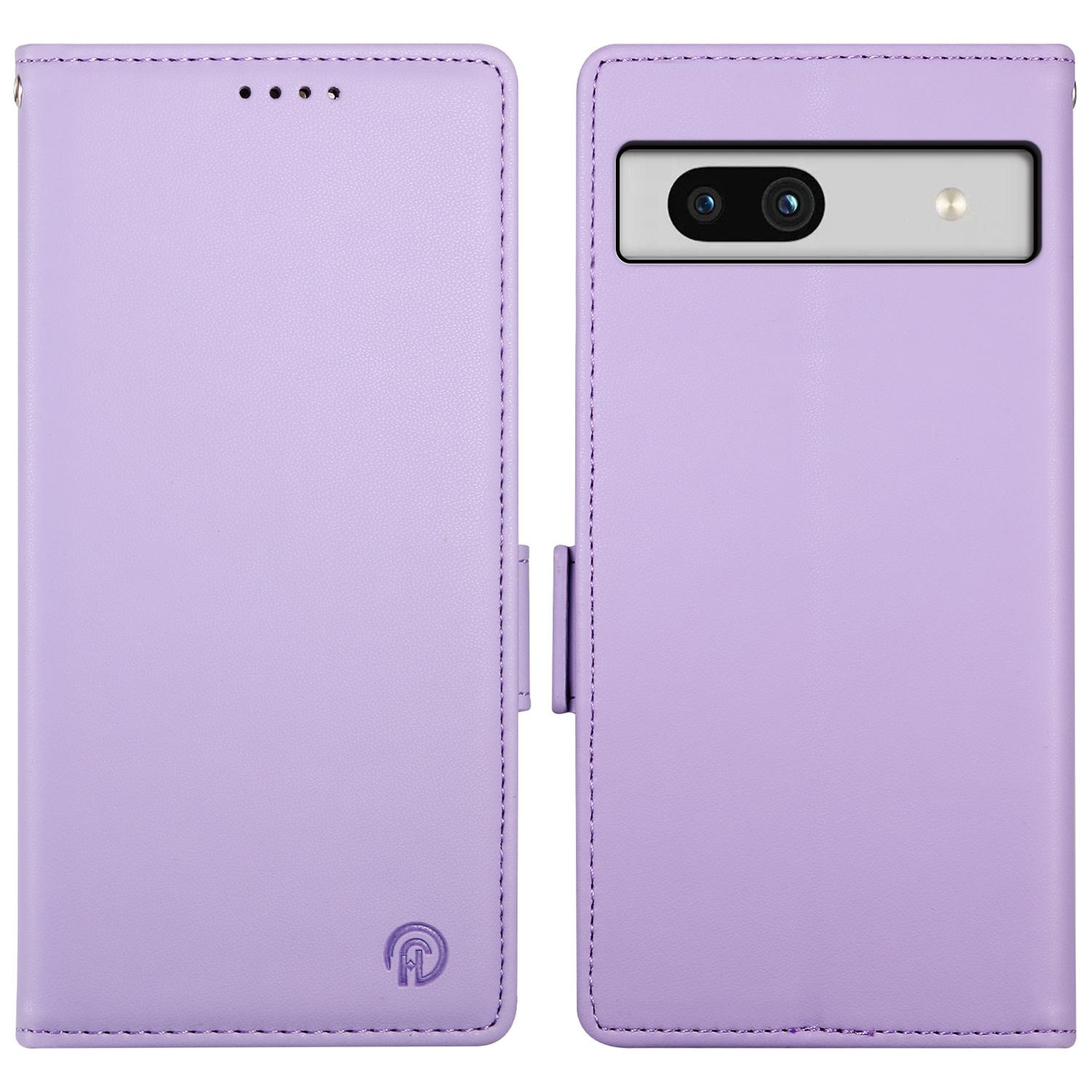 

DF-010 For Google Pixel 7a Case Dual Magnetic Clasps PU Leather Flip Phone Cover G