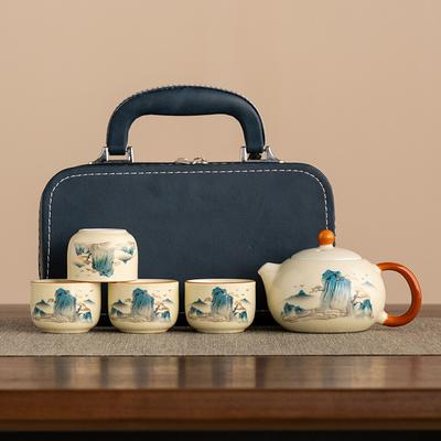 Ru Kiln Tea Set Ceramic Kung Fu Tea Set Household High-end Tea Tea Cup Holiday Gifts Business Gifts