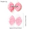 2 Pack Organza Hair Bows Clips for Girls, Non-Slip Kids Hair Accessories Cute Princess Hairpins (2025 New)