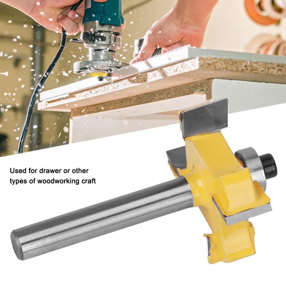 4 Blade Cemented Carbide Router Bit Milling Cutter Milling Tool Woodworking Accessories4 Blade T Slot Router Bit 6x3 8