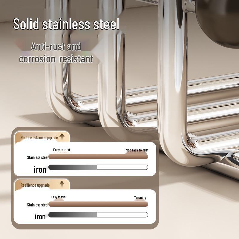 Stainless Steel Multifunctional Kitchen Rack for Cloth & Sponge Storage