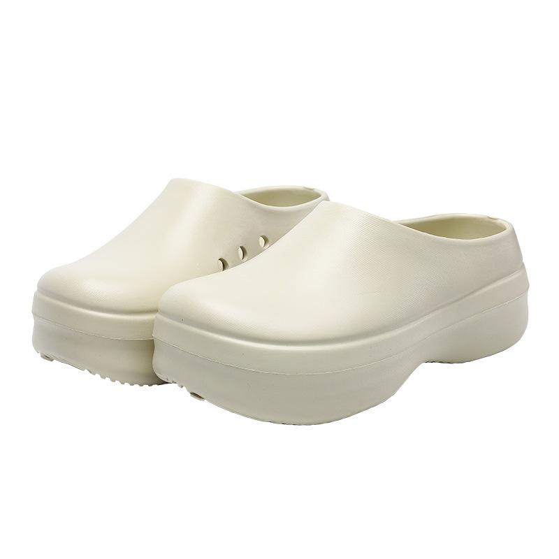 Baotou chef shoes women's summer outdoor waterproof half-pack slippers men's indoor home non-slip Muller shoes