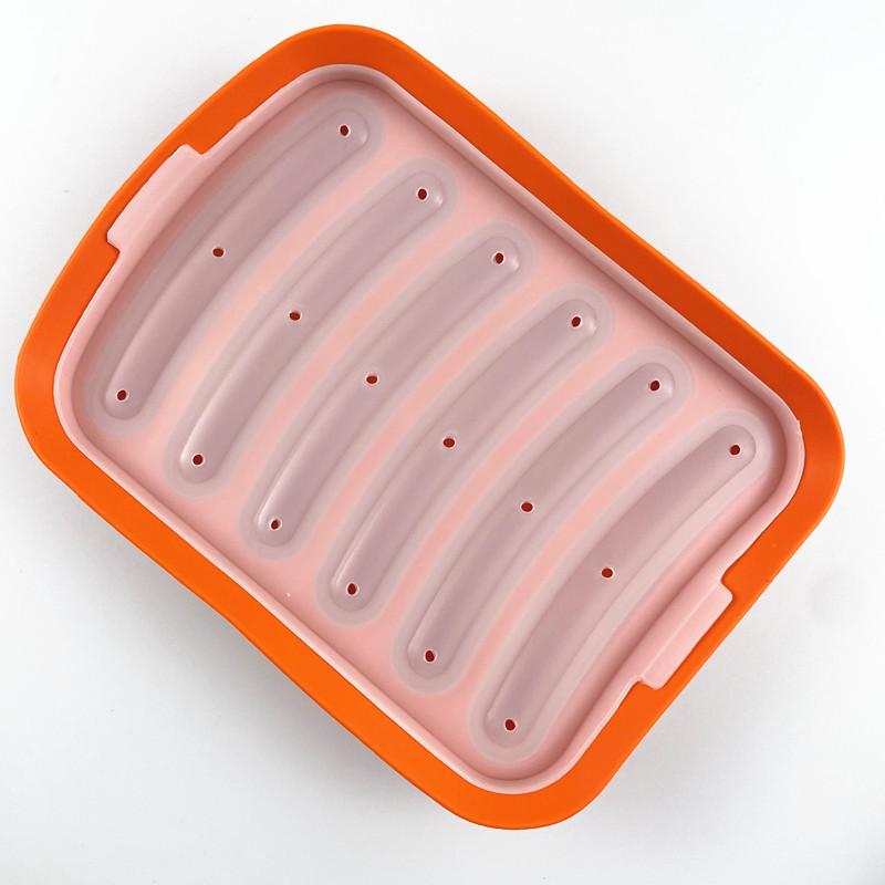 Food Grade Silicone Sausage Mold Auxiliary Tool, Homemade Hot Dog and Ham Sausage Baking Mold, Convenient and Practical