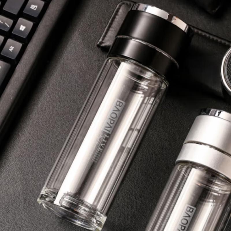 BAOPAI Double-Layer Insulated Glass Cup