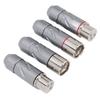 4Pcs 3 Pin XLR Adapter Pure Copper Plated 2 Male 2 Female XLR Converter Plug for Power Amplifier Microphone