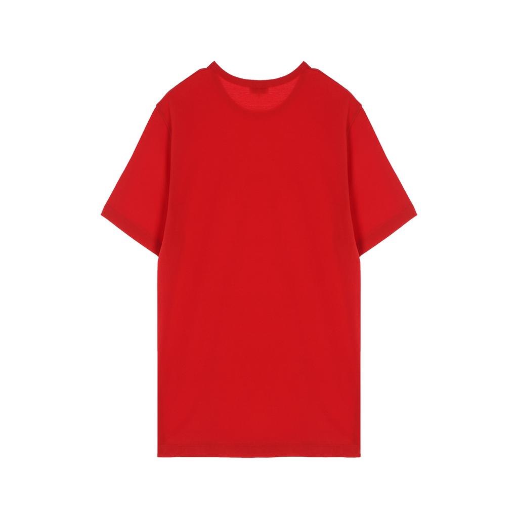 NOVENTA-K Round Pique Short Sleeve T-Shirt Cardinal Red