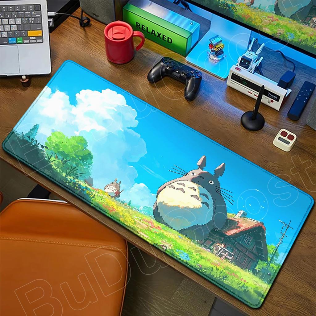 Mouse Pad Office Laptop HD Printing Kawaii Mousepad PC Japan Anime T-totoros Extended Table Mats Gaming Accessories Keyboard Pad