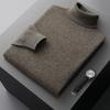 Men's High-Neck Cashmere Pullover Sweater, Autumn/Winter 2025, Loose Knitwear.