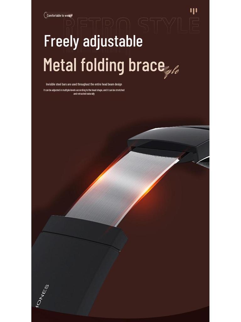 Original VJ901 Wireless Bluetooth 6.0 Retro Over-Ear Headphones, Card/Wired Sports Fashion.