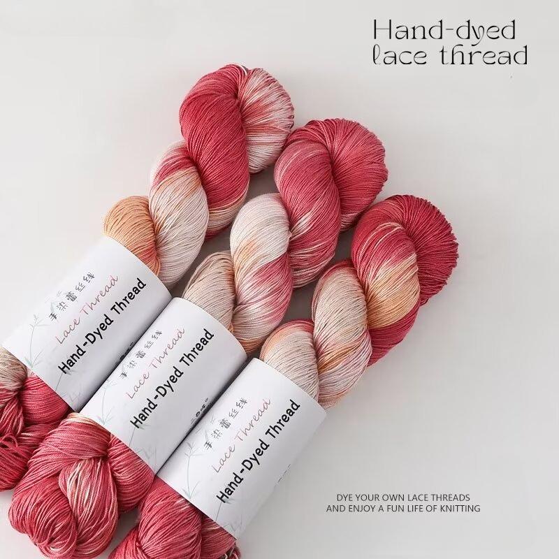 1PC 100g Cotton Bamboo Fiber Yarn for DIY Hand Knitting Hand-Dyed Lace Gradient Color Crocheting Sweaters Shawl Scarves