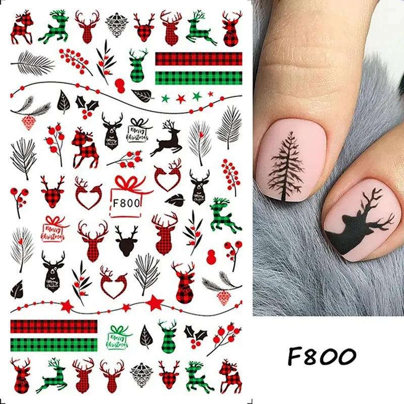 Nail Art Stickers Autumn Thanksgiving Maple Leaf Harvest Mushroom Hazelnut Honey Yellow Leaf Nail Stickers