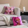Stylish American Fashion Doll BBratz Cushion Cover Throw Pillow Cover Hidden Button Durable Polyester Chair Cushion