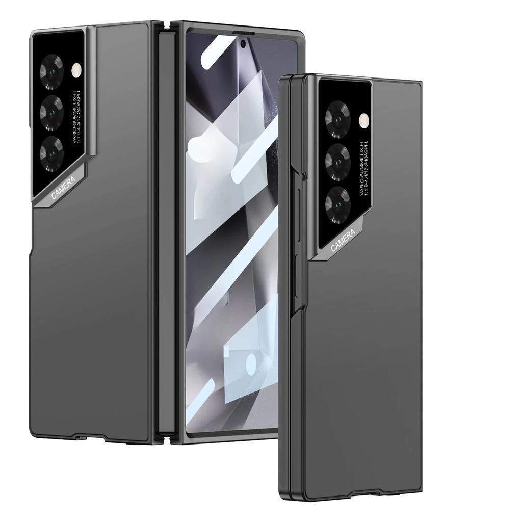 Camera Hole Protection AG Silky Ultra Thin Phone Case with Tempered Glass Film for Samsung Galaxy Z Fold 7 Fold7 Cover