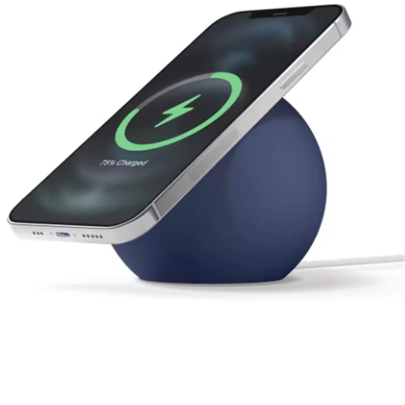 Ball Shape Magnetic Desk Phone Charger Stand Holder for Magsafe IPhone16 15 14 13 12 11 Pro Max Mini Wireless Charging Desktop Dock