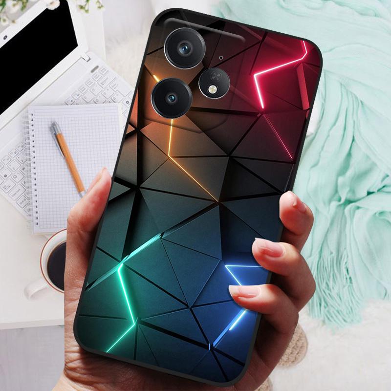 Pro Realme Neo7 Pouzdro Měkký Silikonový Kryt Černý Nárazník TPU Pro Realme Neo 7 Pouzdro Neo7 5G Funda Pouzdra na Telefon Matný Zadní Kryt