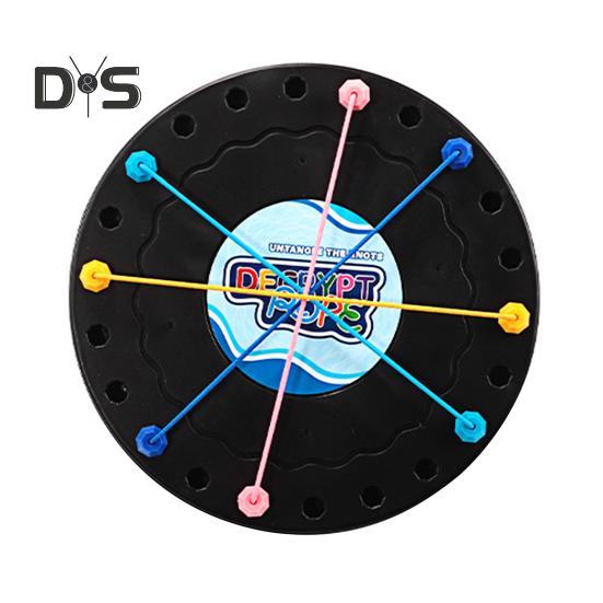 1 Set Kids Rope Untangling Game Twisted Rope Knot Board Game Logic Thinking Interactive Educational Colorful Elastic Rope Unhitching Toy