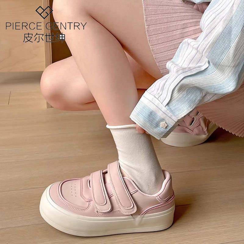 Pierre Shi Shen versatile Velcro platform white shoes women's new spring and summer lightweight versatile casual sports shoes
