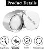 30x21mm Magnifying Glass Pocket Jewelry Loupe Mini Folding Magnifier For Identifying Jade Coin Antique Magnifying Glass