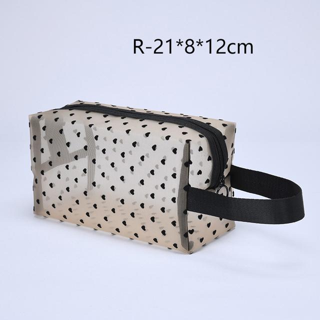 

1 шт., необходимая косметичка для женщин и мужчин, прозрачный дорожный органайзер, модные маленькие и большие черные косметички, косметичка