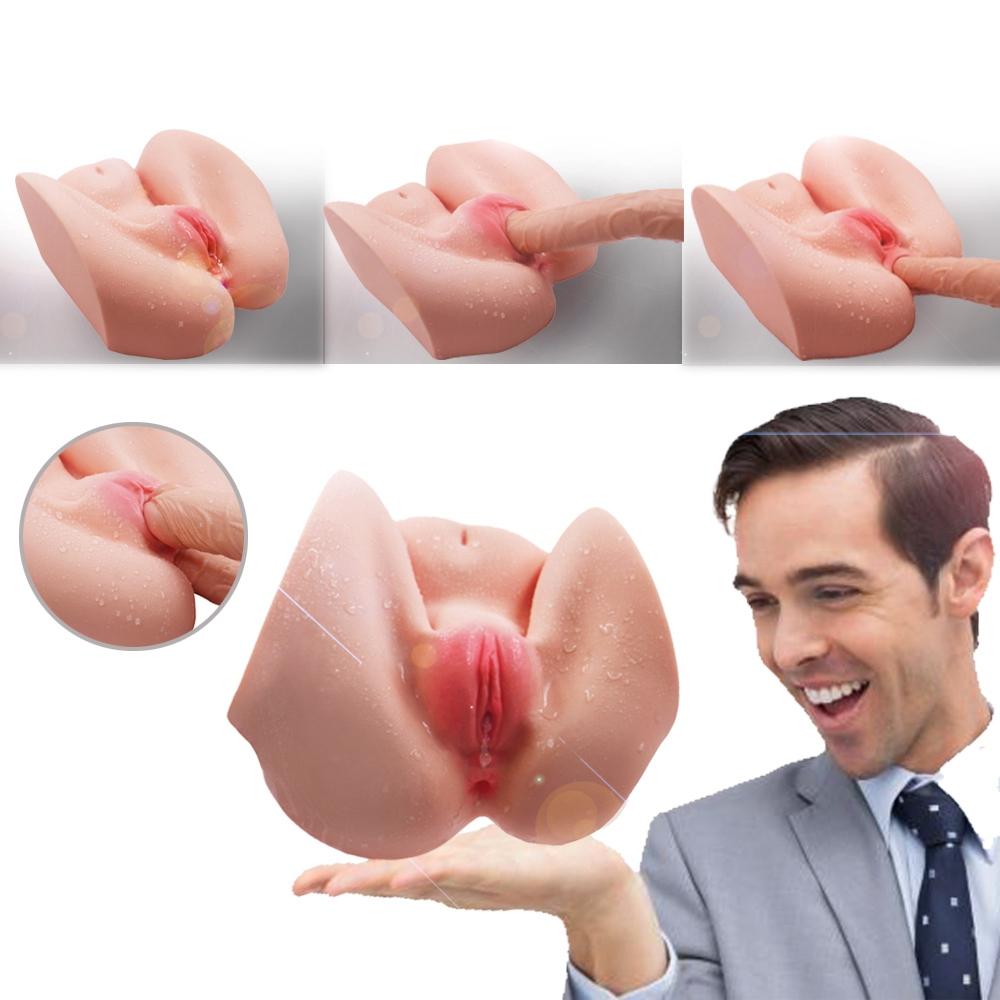 RUNYU Soft TPR mužská masturbátor anální vaginální masturbace pro dospělé 3D silikonová realistická vaginální sexuální panenka pro muže