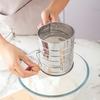 Hand-Cranked Stainless Steel Flour Sifter Handheld Baking Large Cup Type Semi-Automatic with Scale Can Filter Flour Mesh Sieve