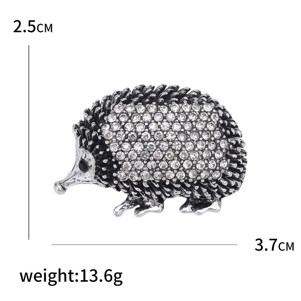 Enamel Hedgehog Brooches for Women Unisex Small Animal Pins Banquet Party Backpack Gifts Jewelry Accessories