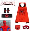 Spider-man Heldenumhang und Maske Halloween Cartoon Anime Launcher Handschuh Uhr Set