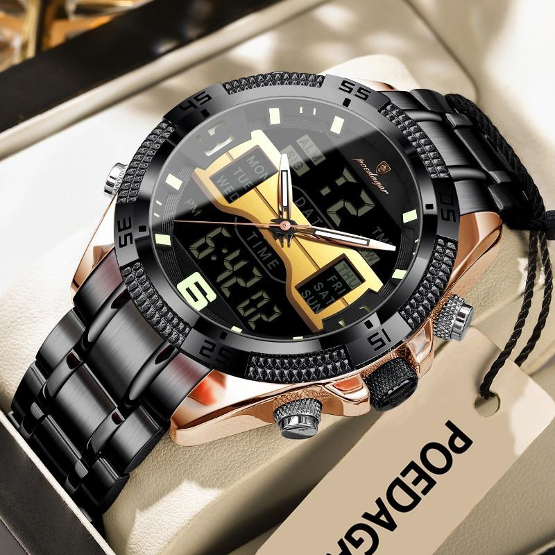 Top Brand Multifunctional Double Luminous Men's Watch Waterproof Electronic Quartz Fashion Watch