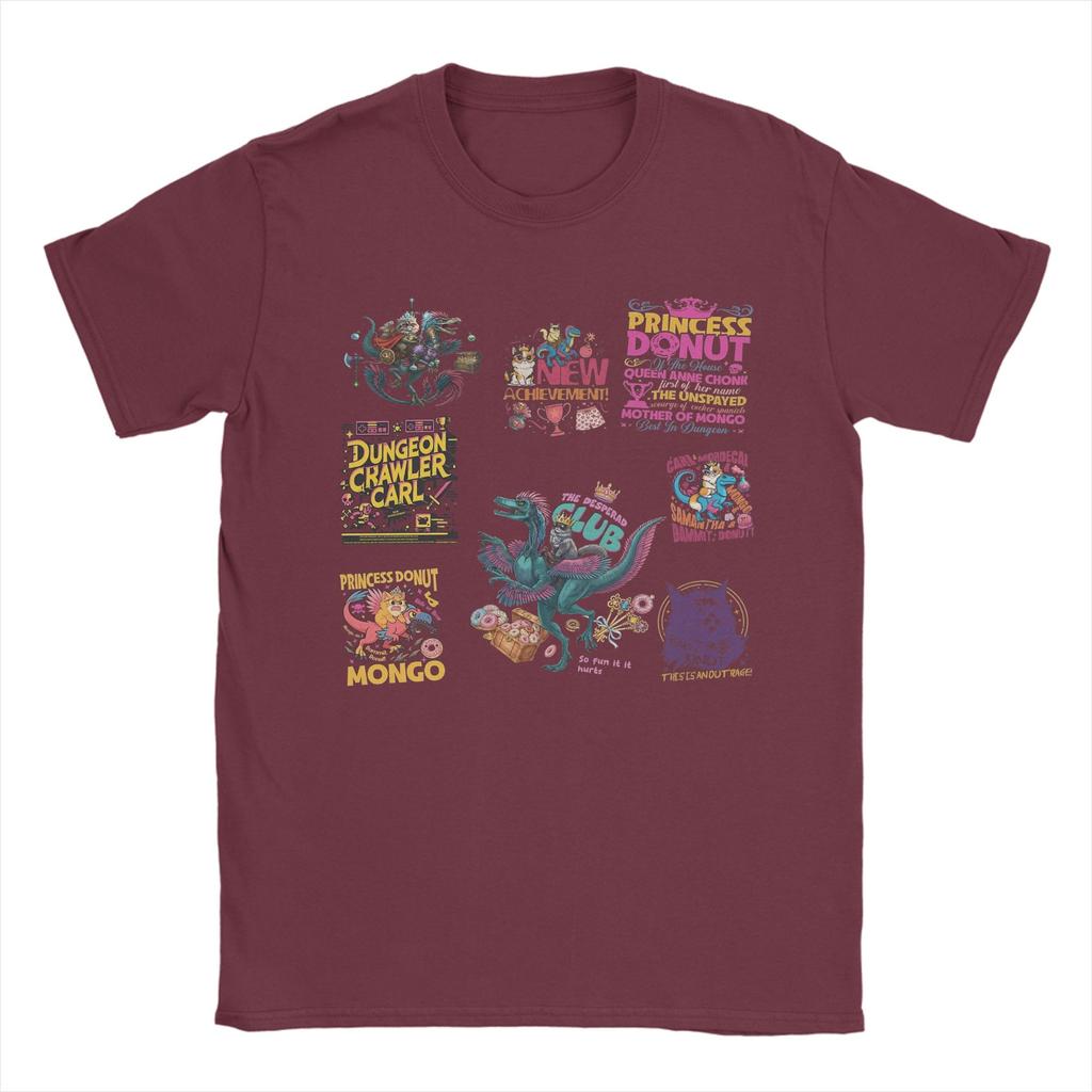 Beach Dungeon Crawler Carl Retro Fashion T Shirts 100 Cotton Tee Shirt for Men Y2K Casual Wholesale Short Sleeve Clothes