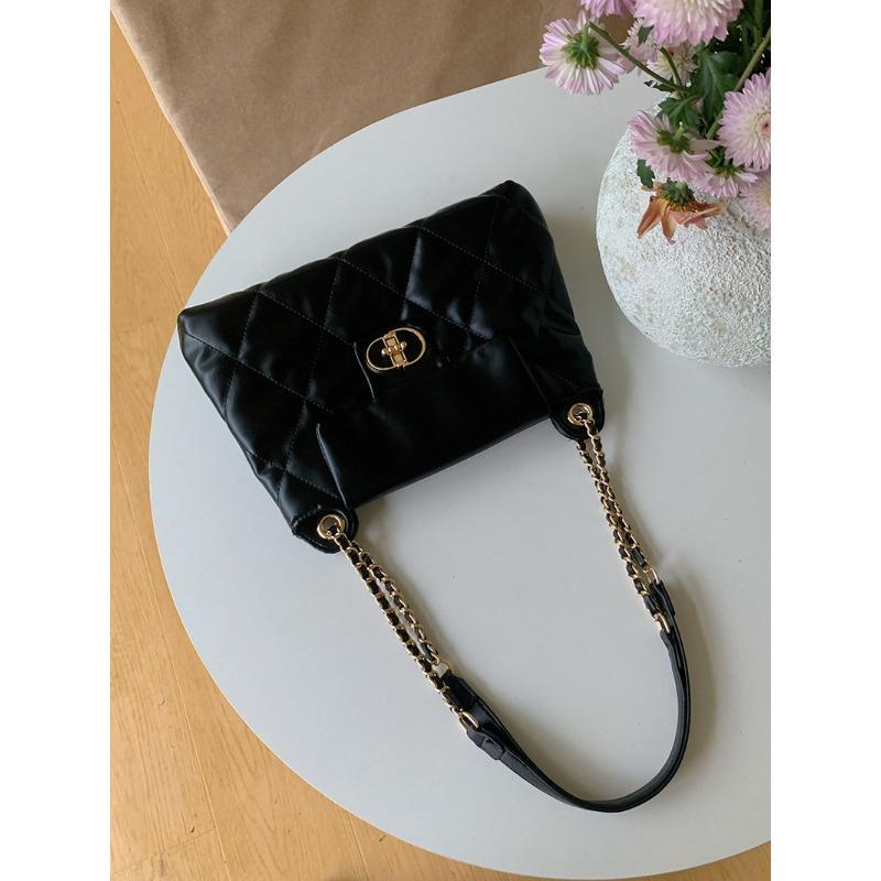 

Большая вместительная сумка-тоут для женщин, новая универсальная сумка через плечо на одно плечо с цепочкой Diamond, модная сумка для поездок на работу