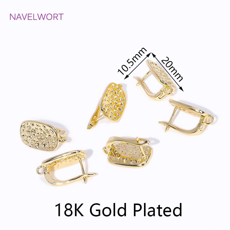 

Trendy Earring Clasp Hooks Fasteners 18K Gold Plated/Rhodium Lever-Back Ear Wire For DIY Earring Jewelry Making Accessories 2 Pieces