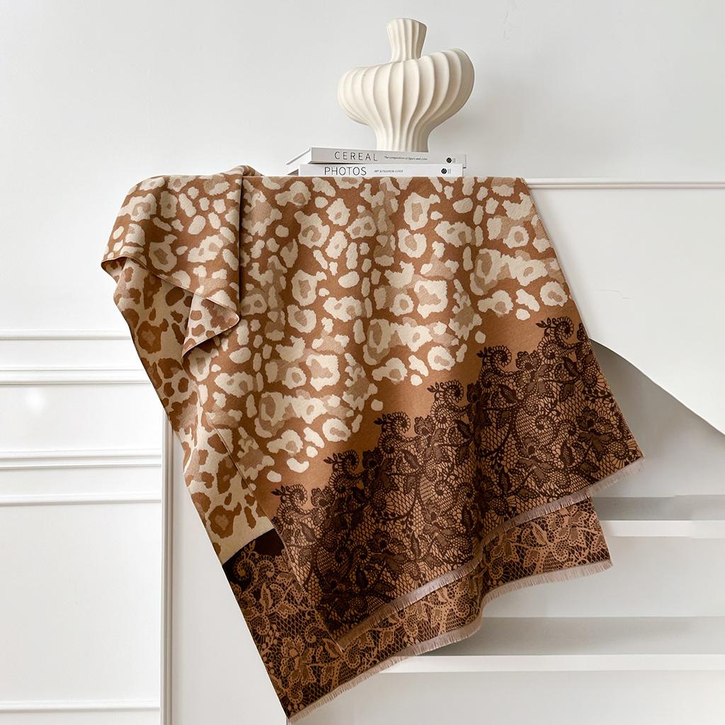 Herbst- und Winter Damen Thermalschal Imitation Kaschmir Retro Schal Vielseitiges Weiches Tuch