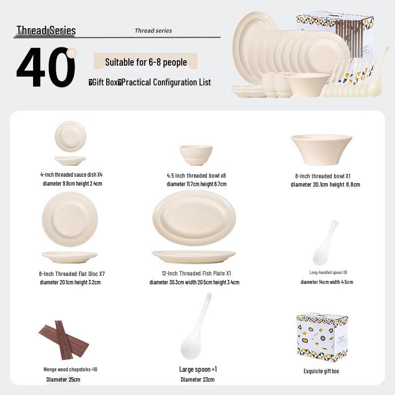 French Style Underglaze Ceramic Tableware Gift Box