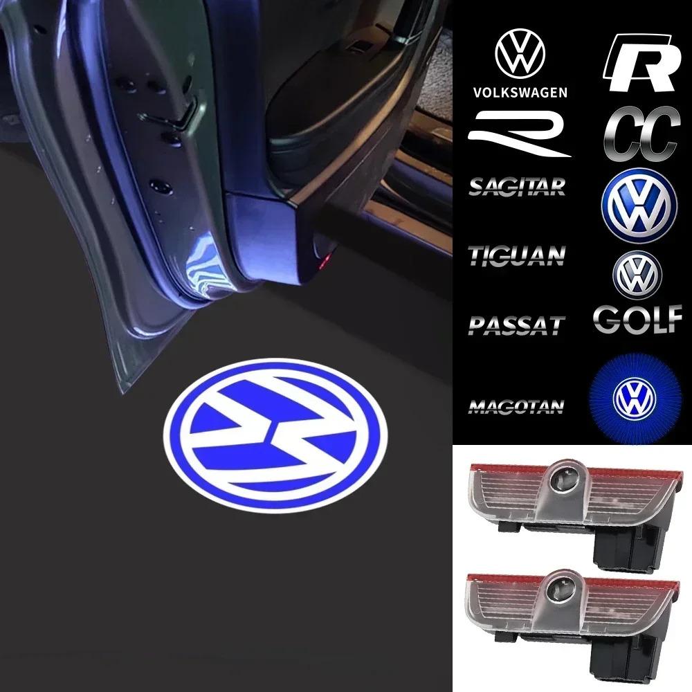 LED Light Car Door Projector HD Welcome Light For VW Volkswagen Golf Sagitar Tiguan Touareg Scirocco Passat Variant B8 Touran