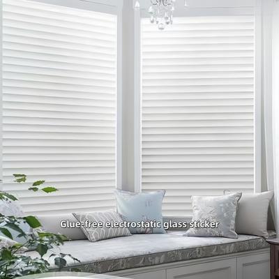 Imitation Blinds Window Stickers Glass Frosted Stickers Light-Transmitting Opaque Bathroom Privacy Window Film Anti-Peeping Protection Privacy