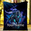 Custom Name Valorant Theme Printed Blanket - Perfect for Couch, Bed, Travel & Outdoor Use | Machine Washable, Cozy & Durable.