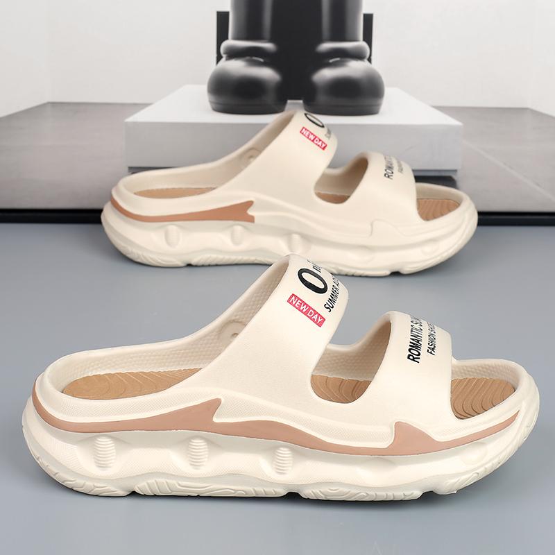 Sommer Herreslippers Utendørssandaler Strand Komfortable Myke Slides Innendørs Fritidssko