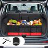 Car Trunk Organizer, Large Capacity Collapsible Cargo Organizer with Adjustable Straps Reinforced Handles, Multi-Compartment Trunk Storage Box for