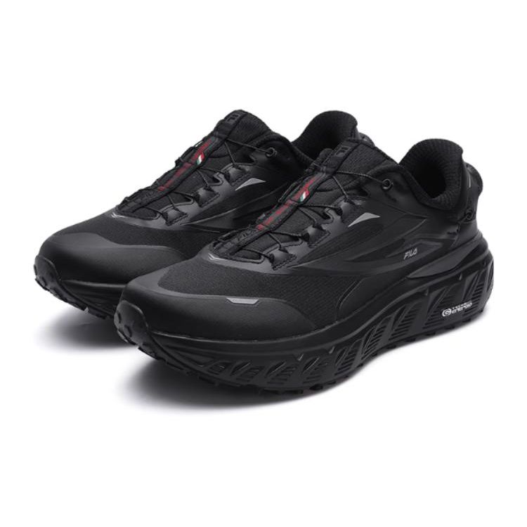 Fila Boa Explorer Mesh Fabric Tpu Versatile Comfortable Simple Durable Resilient Grip Low Top Outdoor Functional Shoes Men Sneaker Black A12M341201FBA