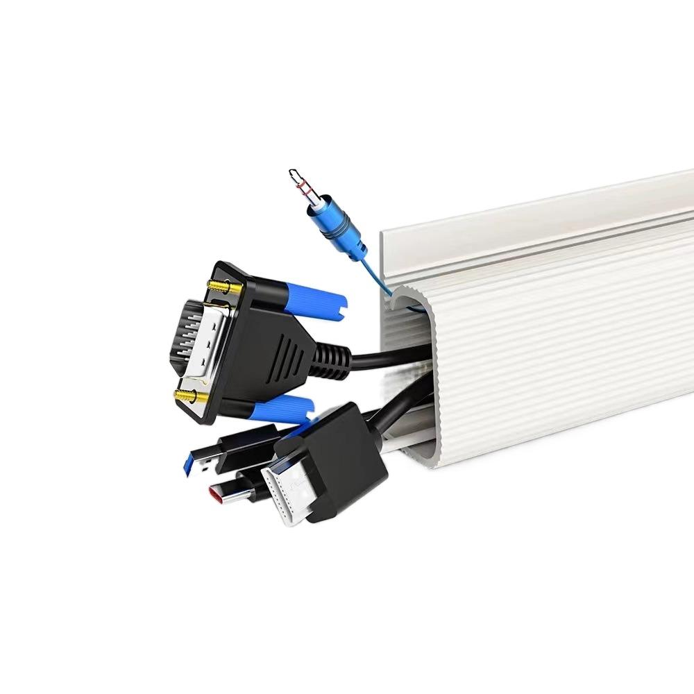 

Самоклеящаяся крышка для напольного шнура, квадратный удлинитель, защитный кожух для проводки, для дома и улицы белый