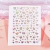 Seven-Color Positive Love Manicure Sticker Laser Gold And Silver Solid Color Love Nail Sticker Girl Heart-Shaped Nail Decoration