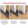 Tira de Sellado Inferior de Puerta Tira a Prueba de Viento e Impermeable Protector de Viento Inferior de Puerta Tira de Sellado de Espuma Acústica para Casa Aislada