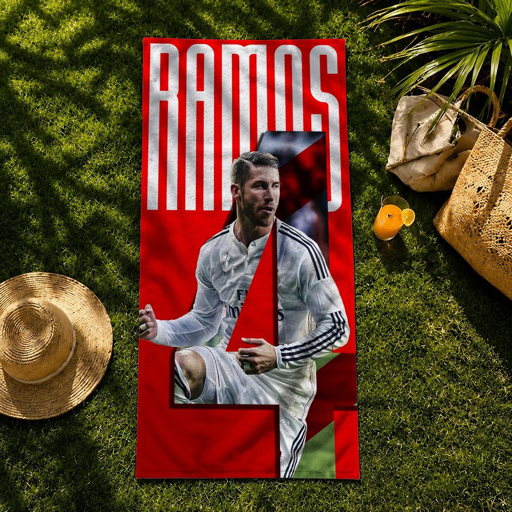 Athlete S-Sergio Ramos Towel Towel beach towel, quick drying absorbent bath towel for Swim,Gym,Camping,Outdoor hot