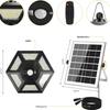 Outdoor Solar LED Pendant Light for Balcony, Pavilion, Terrace, Shed, Garage, and Courtyard.