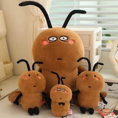 Bobova Ugly and Cute Simulation Cockroach Plush Doll Comforts and Accompanies Sleeping Cloth Doll Cushion Pillow Creative Gift