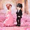 2Pcs Lovers Couple Wedding Miniature Micro Landscape Statue Fairy Garden Decor