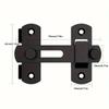 1Pcs Stainless Steel Sliding Barn Door Lock Hardware Gate Latches, Window Closet, Matte Black Silvery