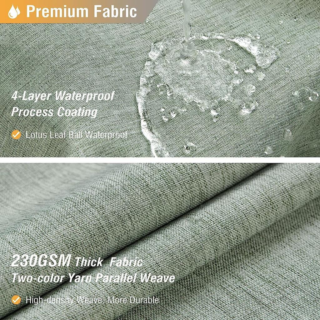 Luxury Linen Shower Curtain with Hooks Bathroom Waterproof Thick Fabric Bath Curtains Bathtub Large Bathing Cover