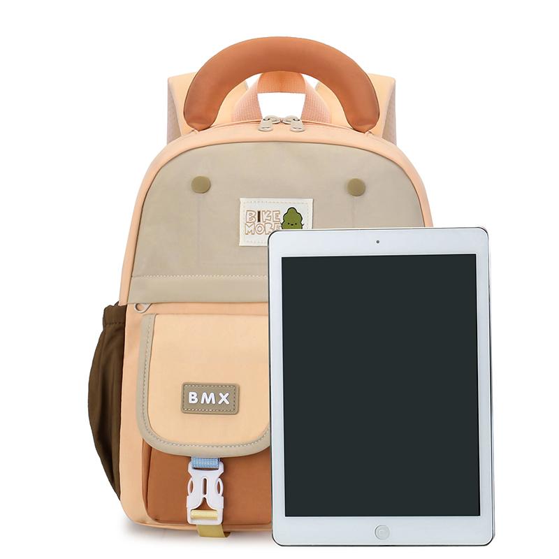 Children's Cartoon Color Block Small Backpack Kindergarten Schoolbag